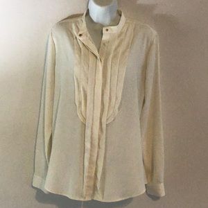 Cream long sleeved blouse